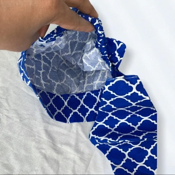 Women's cotton hat combined with masks Blue - Picture 5 of 7